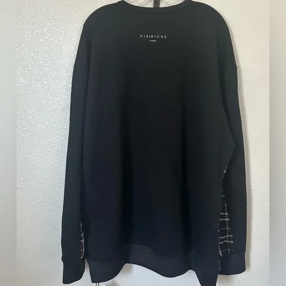 VIE+RICHE Men’s Plaid Pullover Top Sweatshirt NWT~ 3X - Picture 2 of 4